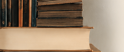 Shelf of old books